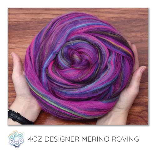 Image of Living Dreams Yarn Combed Top Roving. Limited Edition Fiber for Spinning, Needle Felting, Wet Felting, Weaving and Crafting. Designer Merino, Night Fever