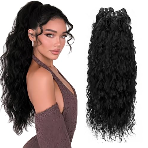 Natural Wavy Bundles Human Hair 24 26 28 inch 300g