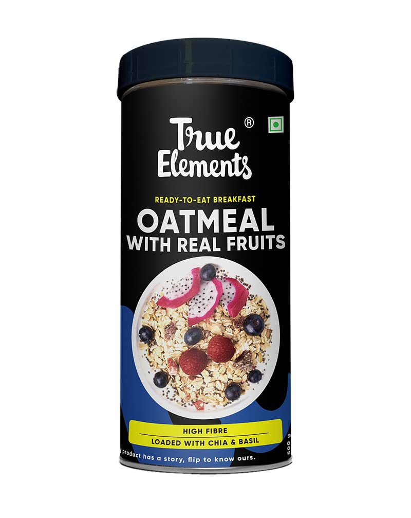 True Elements Whole Oatmeal 500 Gram High Fiber Breakfast with Real Fruits & Seeds True Elements Whole Oatmeal 500 Gram High Fiber Breakfast with Real Fruits & Seeds
