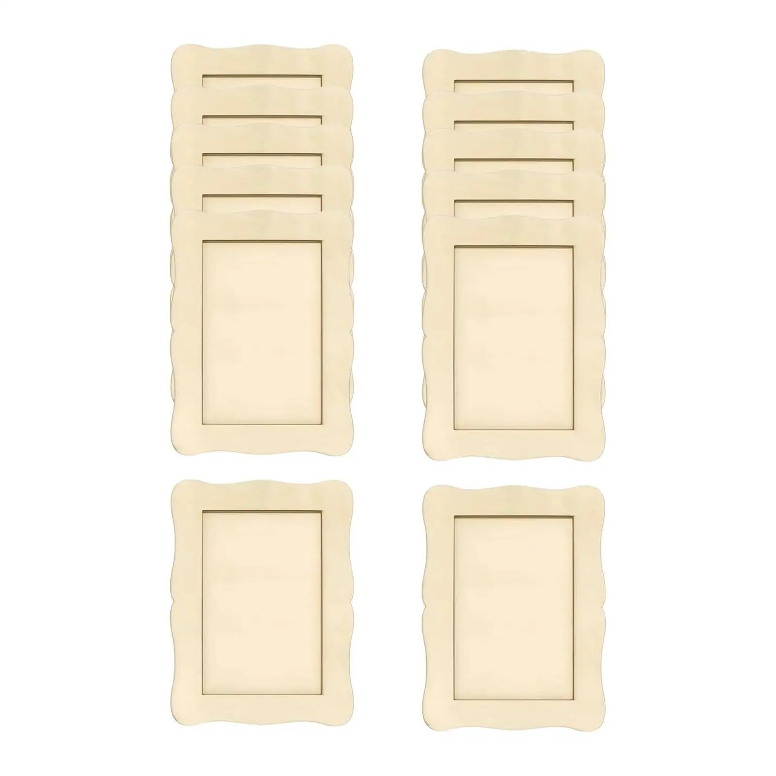 Wooden Picture Frames 12Pcs DIY Wooden Picture Frames Versatile Painting Crafting Supplies DIY Crafts Photo Frames for Christmas Birthday Gift Thanksgiving