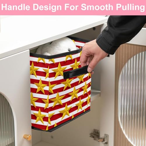 Boîte de rangement pliable cube en tissu pour placard et jouets - 7