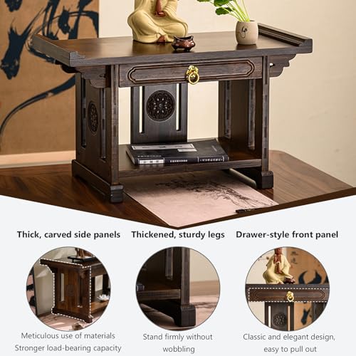 Mesa de altar budista para crear tu espacio zen de relajación 4