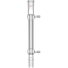 stonylab West Condenser, Borosilicate Glass Liebig Condenser with 24/40 Joint, Jacket Length 200 mm, Chemistry Laboratory Glassware for Distillation, Reflux