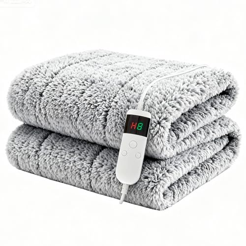 Heated Blanket Heated Throw, Electric Blanket 50"x60" Heating Blanket with
