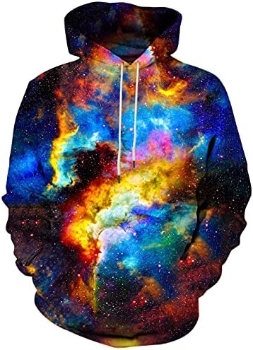SYAIMN Unisex 3D Printed Fashion Casual Personalized Hoodies Sweatshirts X-Large