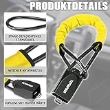 Tevlaphee Lenkradkralle, Lenkradschloss für Auto, Diebstahlsicherung vom Lenkrad bis zur Gurtsteckdose, Strapazierfähig, Universelle Passform, 3 Schlüssel (GELB) - 4