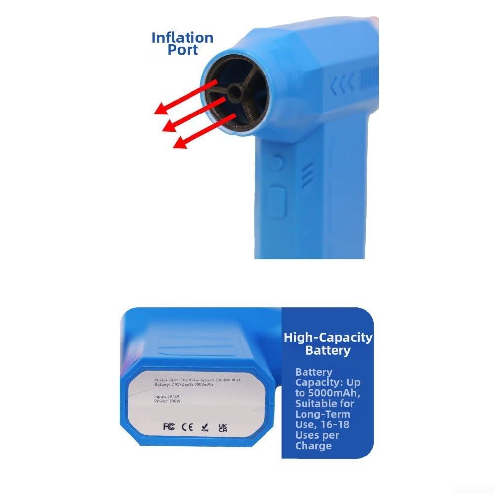 Bomba inflable eléctrica 180W 130000RPM sin escobillas