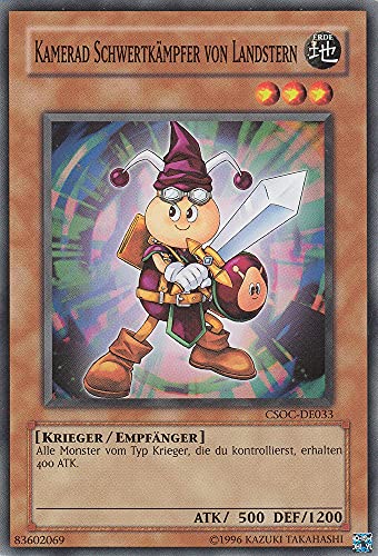 CSOC-DE033 - Kamerad Schwertkämpfer von Landstern - Common - Deutsch - Crossroads of Chaos - mit LMS Trading Fieldcenter-Karte Yugioh
