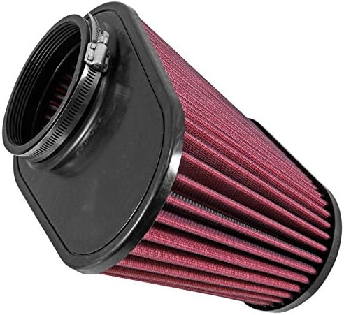Airaid 721-128 Universal Clamp-On Air Filter: Oval Tapered; 4.5 Inch (114 mm) Flange ID; 7.375 Inch (187 mm) Height; 11.5 x 7 Inch (292 mm x 178 mm) Base; 9 x 4.5 Inch (229 mm x114 mm) Top
