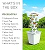 SJZX Hydroponics Growing System Kit, 12L Large Capacity Hydroponic Tower, 5 Tiers Indoor Outdoor Gardening System for Beginner with Water Pump & APP Auto Timer, Vertical Garden Planter Kits (25 Pods) #3