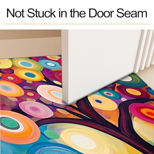 Tapis Entrée Abstrait Antidérapant Lavable en Machine 50x80cm - 6