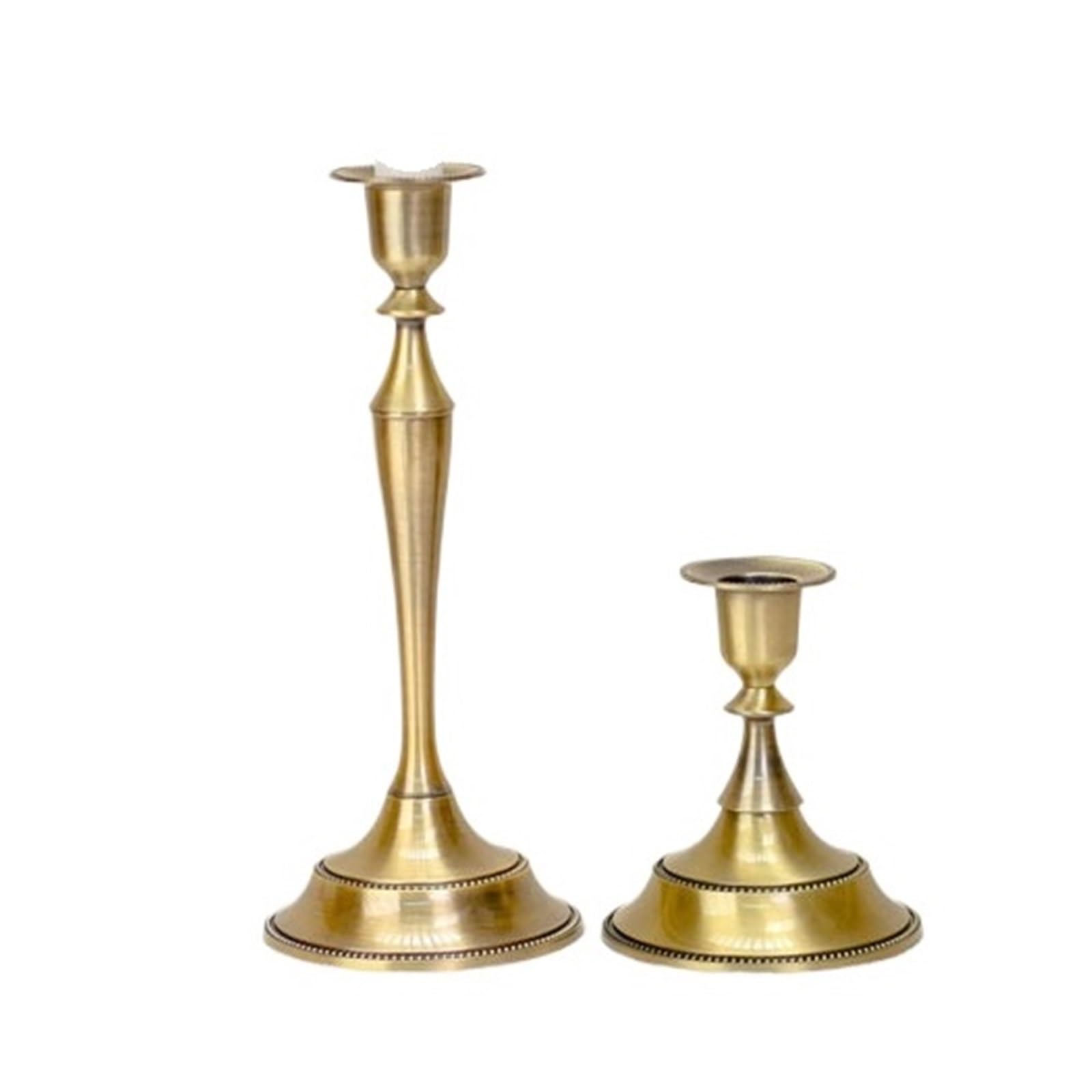 Wedding Zinc Alloy Retro Candle Holder Romantic Dinner Candlestick(Bronze,S 12cm)