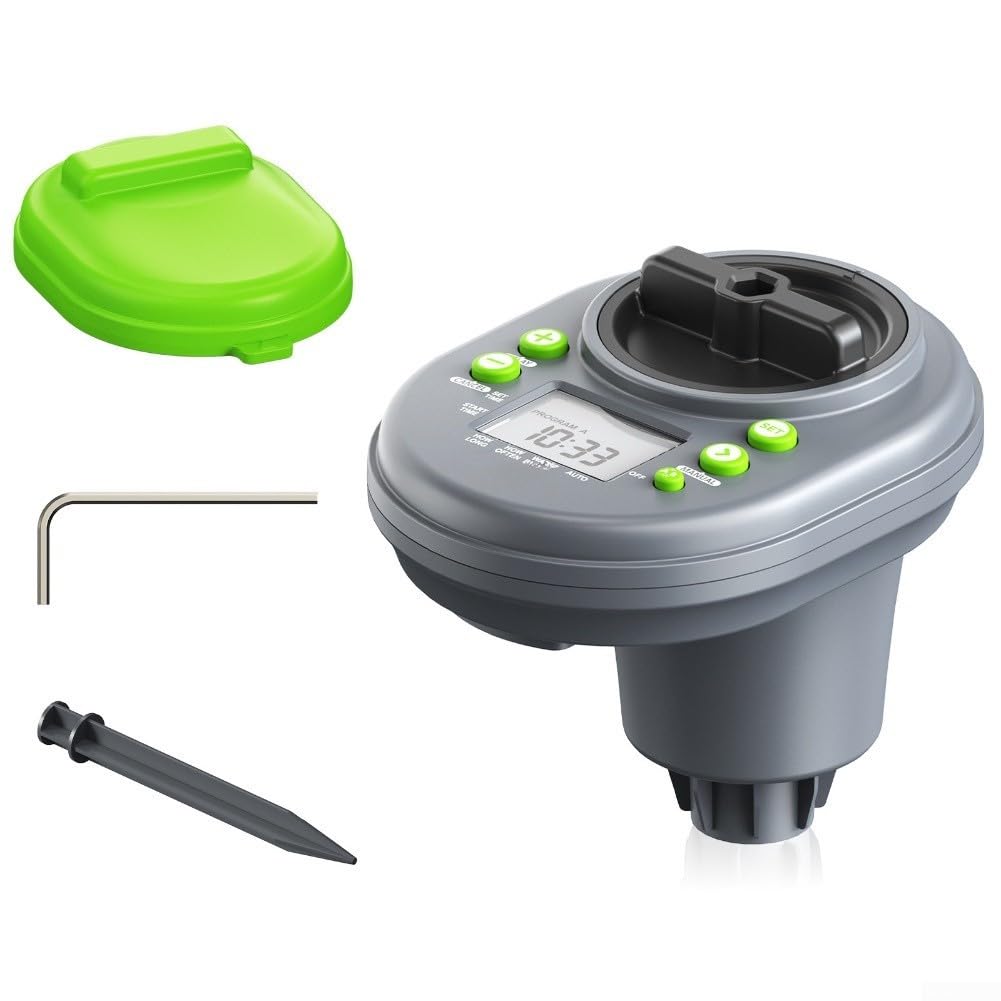 Regolatore di irrigazione a 4 zone Timer di irrigazione intelligente con design impermeabile IP68 Sensore pioggia compatibile per giardini domestici Paesaggistica commerciale Orari personalizzati
