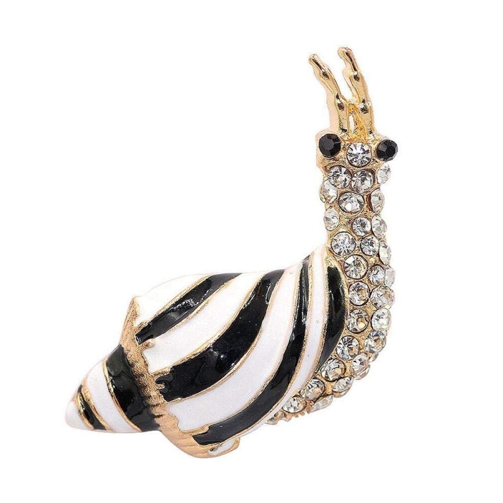 Enamel Snail Brooches Women Alloy Rhinestone Lovely Snail Animal Casual Party Brooch Pins Gifts KKGGS