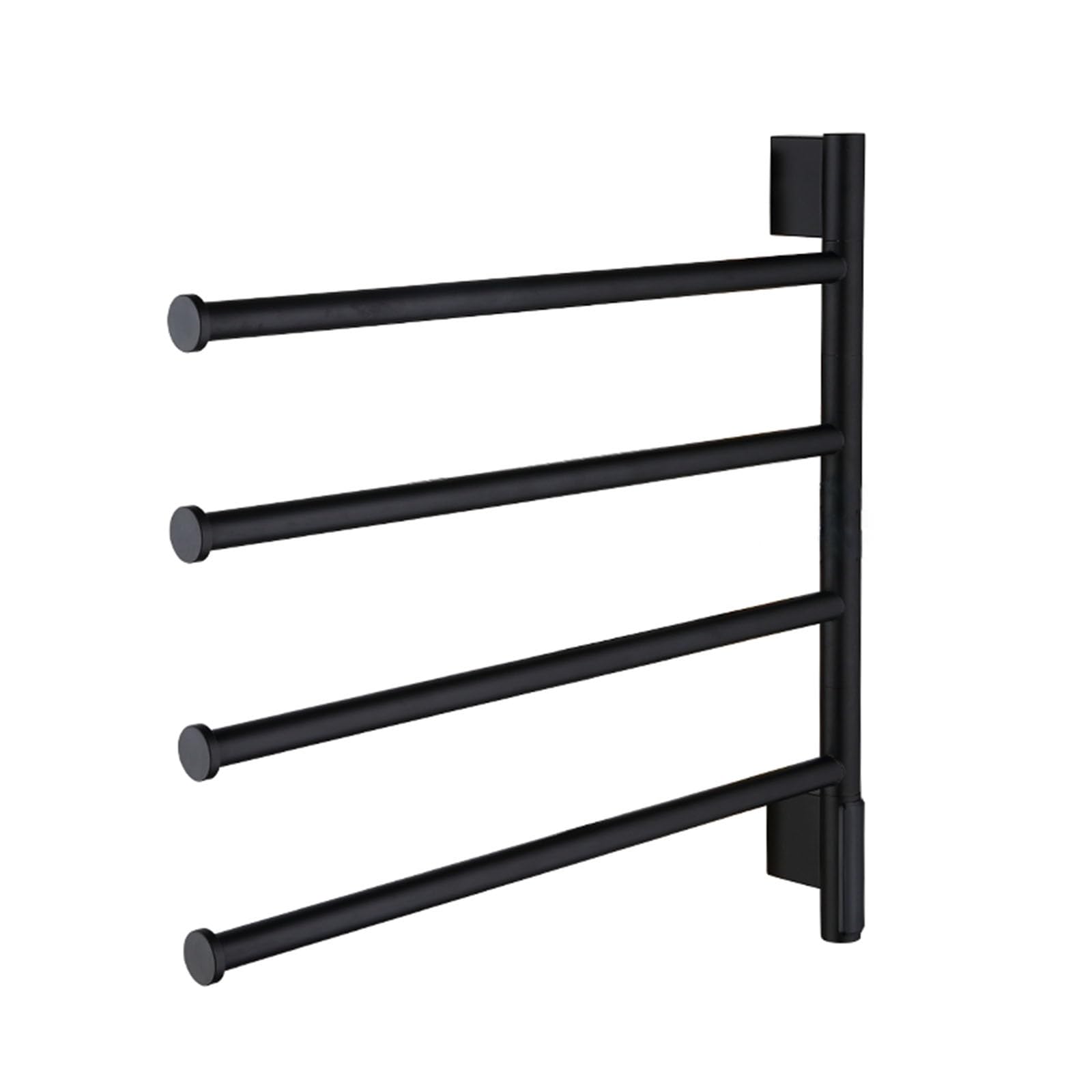 Heated Towel Racks Rotatable Rotating Electric Towel Warmer, Wall Mounted Radiator with LED Display, Smart Thermostat Timer, Rose Gold Heated Rack for Bathroom(Black Negro)