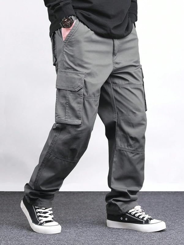 Image of DEELMO Men's Stylish Multi-Pocket Cargo Pants || Casual Fit Pants Trousers || Stylish Trousers for Men || Men's Cargo (MD501 01 08)