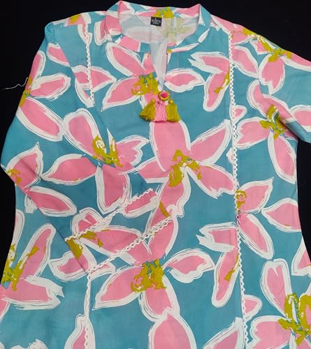 Image of DUMMY SHAPE Maternity Dresses for Women Cotton | Floral Kurta Pant Dupatta Set with Nursing Zippers, Side Pocket | Pre & Post Pregnancy | Feeding Kurti Suit | Baby Shower | Gifts for Pregnant Woman