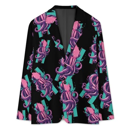 Octopuss Tentacles Monster Wrap Classic Suits Blazer for Men Business Tuxedo Jacket Sport Coat Two Buttons3