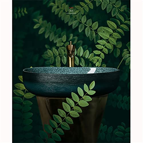 Lavabos-Sobre-EncimeraEncimera-Redonda-Lavabo-Piedra-Sobre-Encimera-Para-El-Bano-Del-GuardarropaFregadero-Piedra-retro-De-Ceramica-Ovalada-Encimera-BanColorlavabo-del-recipiente-juego-de-grifos