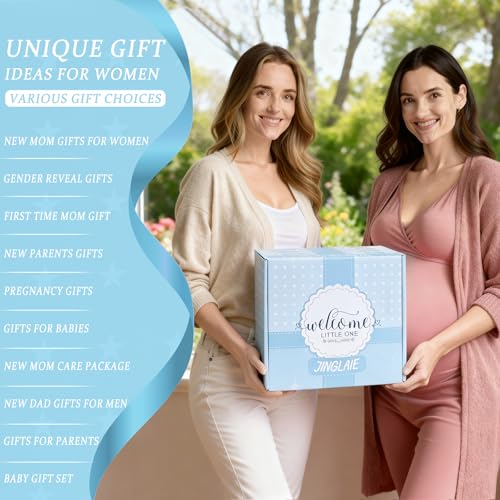 Image of New Mom Gift Basket - First Time Mom Care Package, New Parents Gifts for Couples with Baby Clothes & Tumblers, Pregnancy Gifts for Expecting Mom, Gender Reveal Presents for Parents to Be
