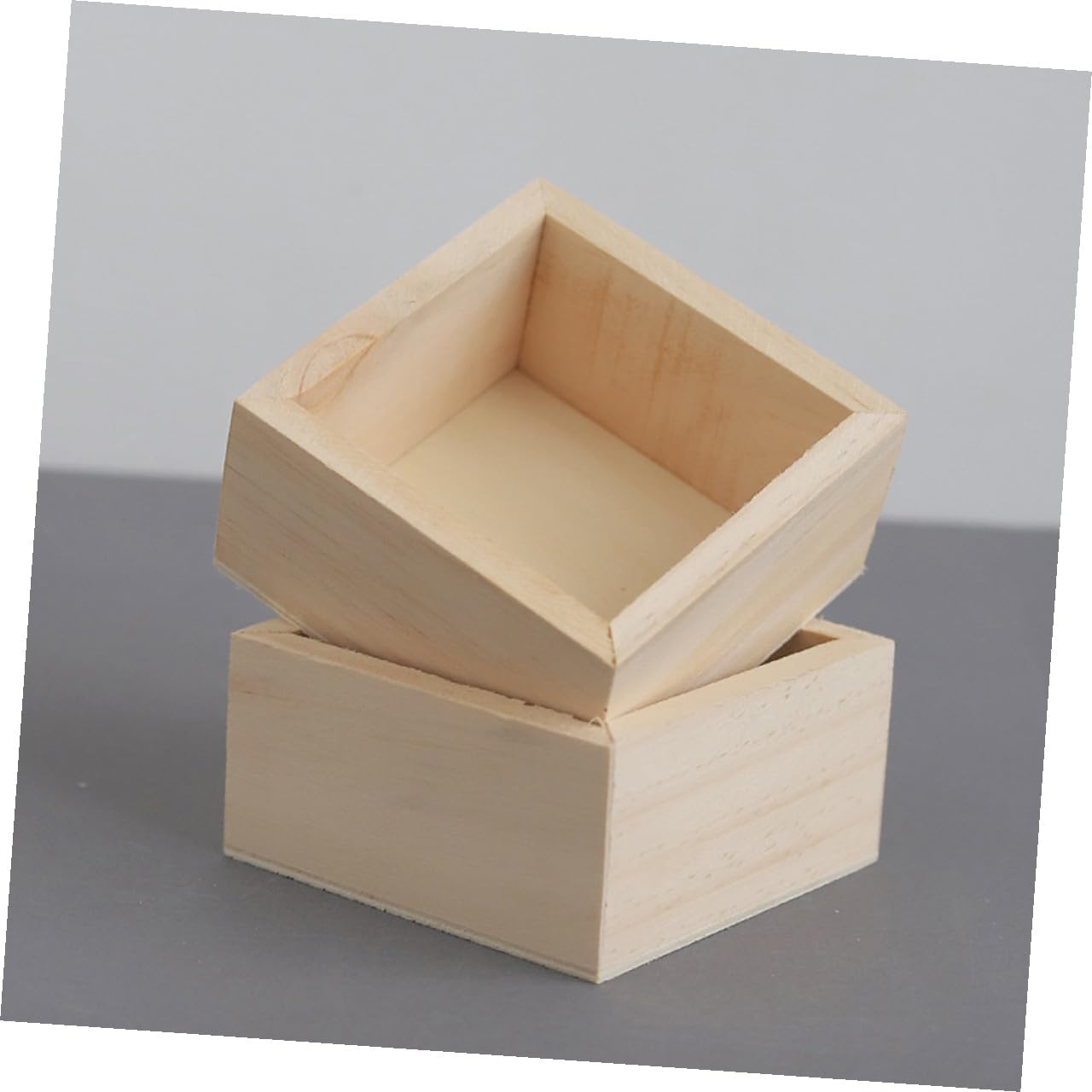 Caja Organizadora de Madera sin Tapa, 6 Piezas, Rústica