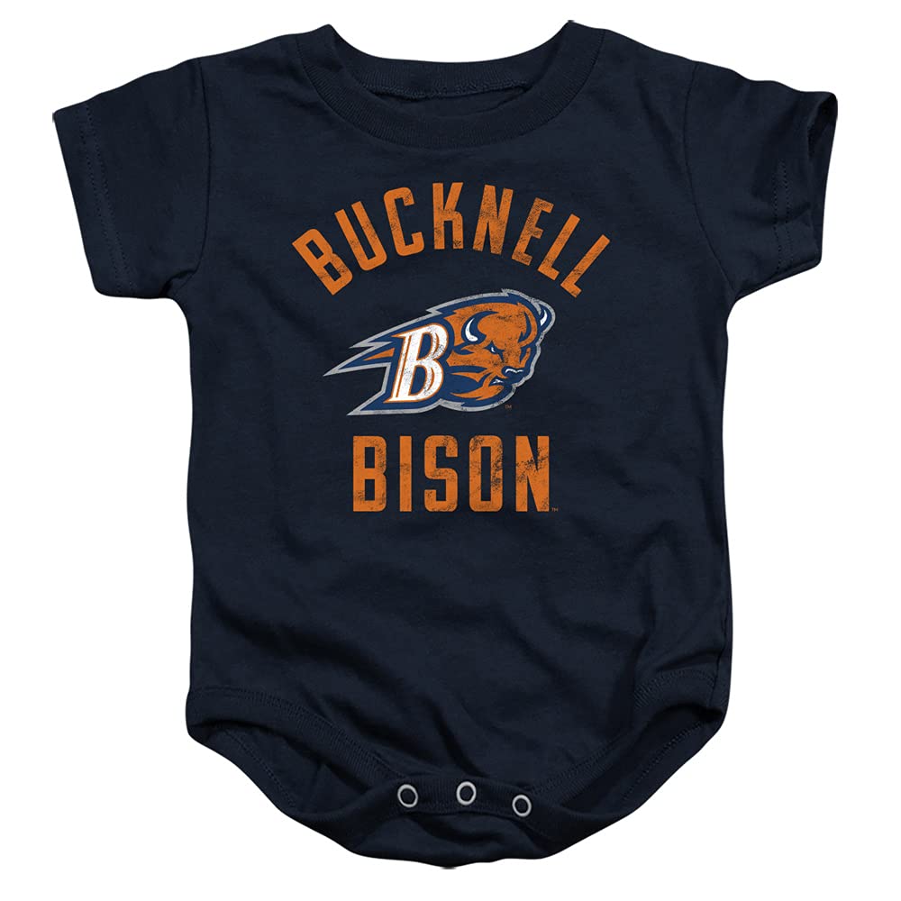 Bucknell University Official Bison Logo Unisex Infant Snap Suit for Baby,Navy, 6 Months