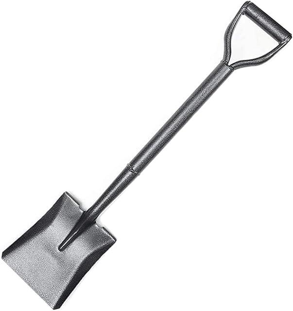 Garden Shovel, Garden Spade Metal, Heavy Duty Stainless Square Mouth Steel Shovel Garden Tool with D-Handle , All Stainless Steel Made Snow Shovel-75cm Digging Spade