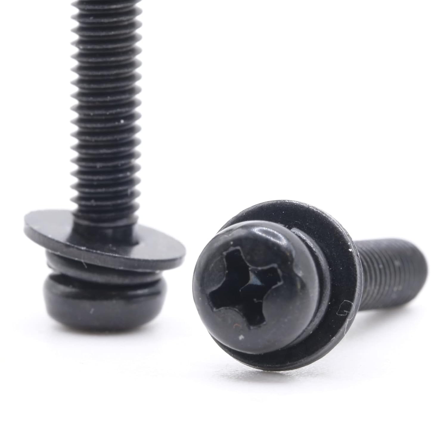 ReplacementScrews TV Stand Screws Compatible with Insignia NS-43DF710NA19 | (NS43DF710NA19), Complete Feet / Legs Screw Set, Black Plated, Metric Steel Screws, Pack of 4