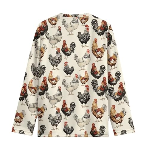 Image of Renewold Boys Girls Tees Kids T-Shirt Long Sleeve Crewneck T Shirts Casual Athletic Tops Clothing for Home School Travel
