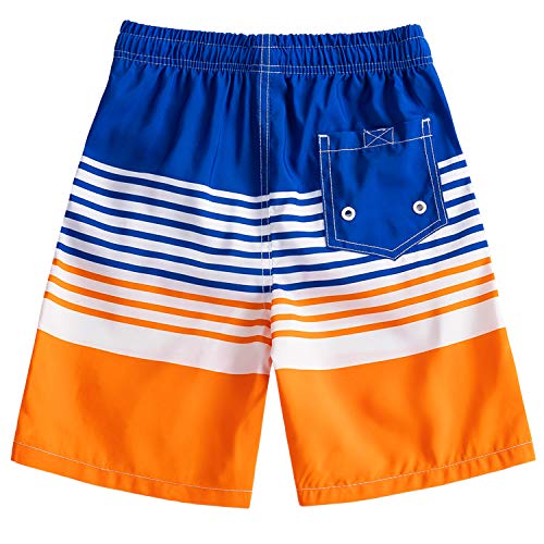 Kute 'N' Koo Boys Swim Trunks, Upf 50+ Quick Dry Striped Boys Swim Shorts, Boys Bathing Suit (3T, Striped 3) #TOP1