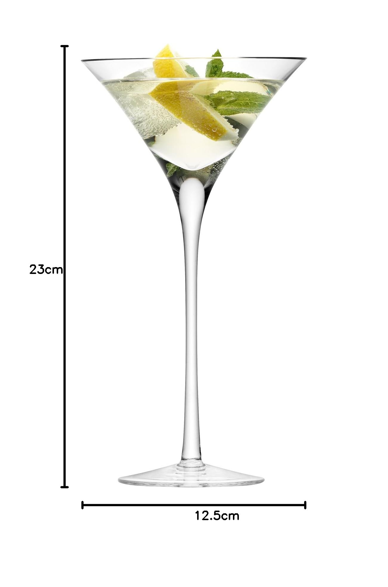 LSA International Vaso de cóctel de Bar, 275 ml, Transparente, 12.5 cm