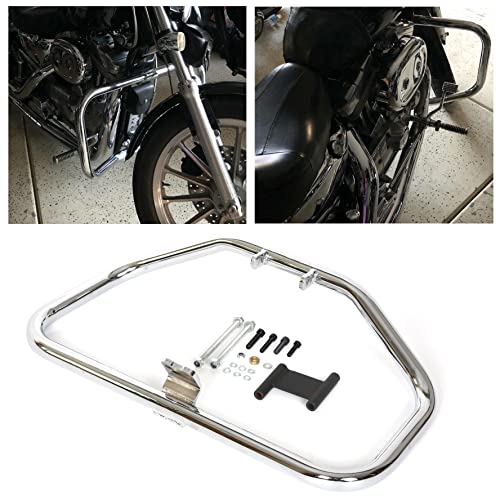 ECOTRIC Engine Crash Bar Compatible with 1986-2003 Harley Sportster 883 XLH883; 1996-2003 1200 Custom XL1200C Sport XL1200S; 1984-1985 Roadster XLS XR 1000 XR 1000; 2002-2003 883R XL883R