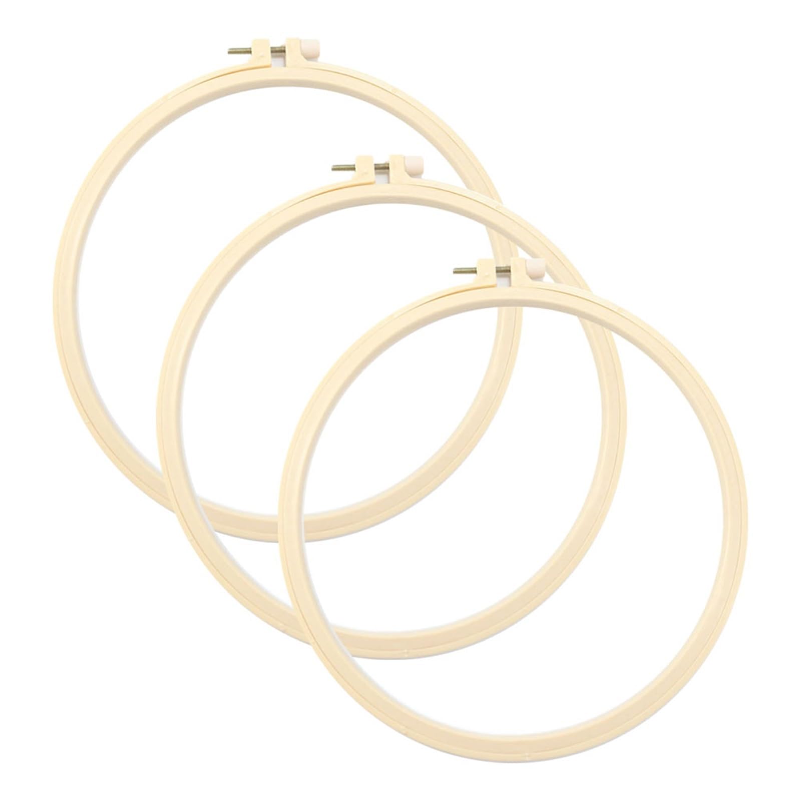 Sthoyn One Color Adjustable Embroidery Hoops For Cross Stitch, Diy Cross Stitch Hoop Ring For Needlework, Plastic Sewing Hoop Hand Sewing Tool(20Cm)