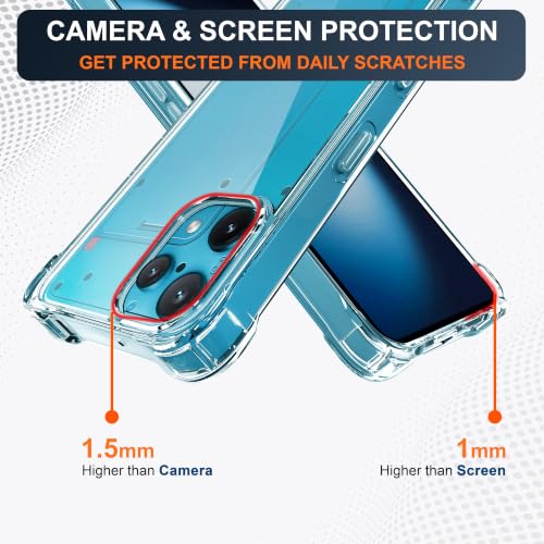 Image of CEDO Cover for Nothing Phone 3a Lite (5G) | Camera Protection Shockproof Bumper-Edge | 360 Degree Protection Acrylic Crystal Clear TPU+PC | Transparent Back Case Backcover (Transparent)