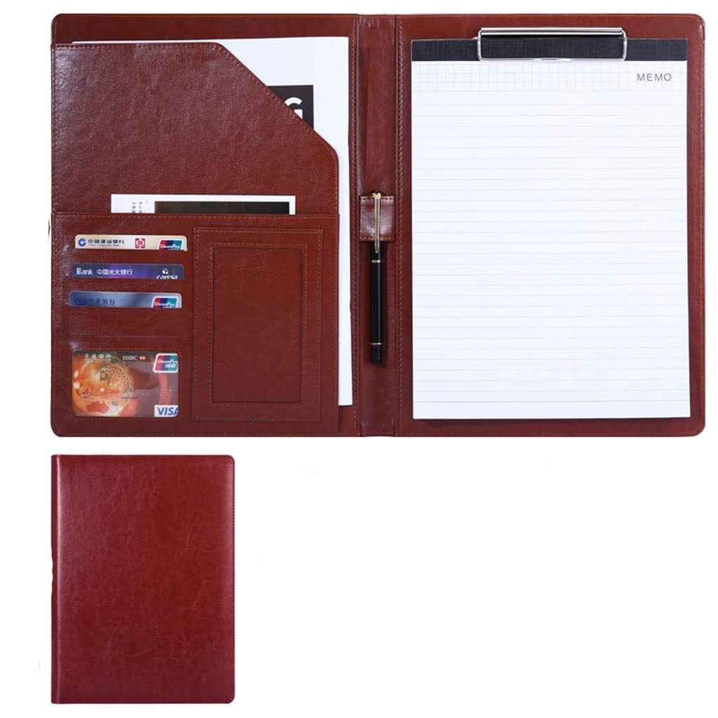 Teczka konferencyjna Organizer na dokumenty， Teczka A4 z schowkiem i miejscem do przechowywania, organizer na dokumenty w formacie A4, praktyczne kieszenie, przegródki na karty(Blauw,No calculator)