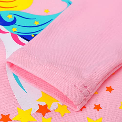 Image of RETSUGO Little Girls 2 Piece Clothing Sets Toddler Unicorn Sweatshirts and Leggings Cotton Fall Winter Casual Outfits 3-8T