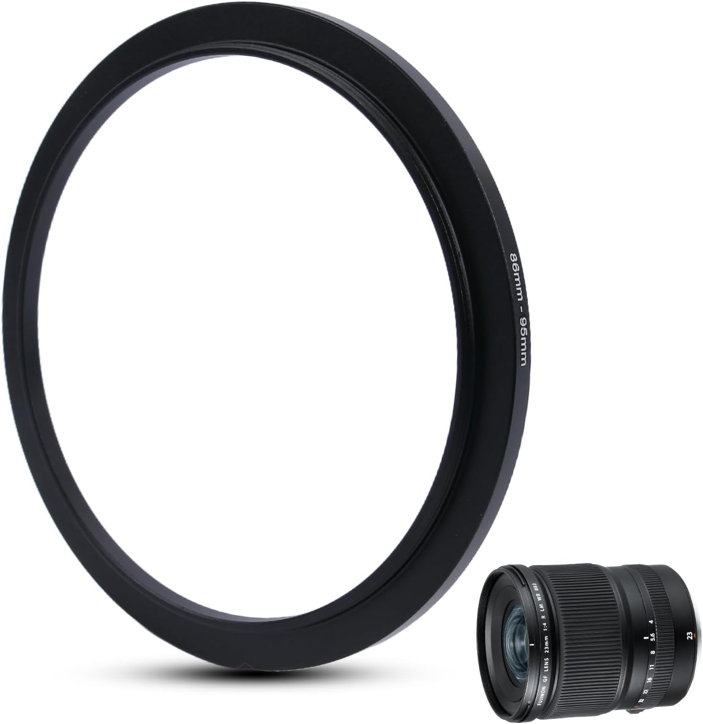Amazon.com : Metal Step Up Ring Filter Adapter - 86mm to 95mm - Metal ...