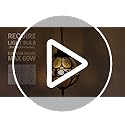Globe Outdoor Pendant Lights for Porch Patio Garage, Matte Black Aluminum Anti-Rust Hanging Light Fixture, Industrial Round Amber Glass Exterior Chandelier, Outside Pendant Lamp Lantern
