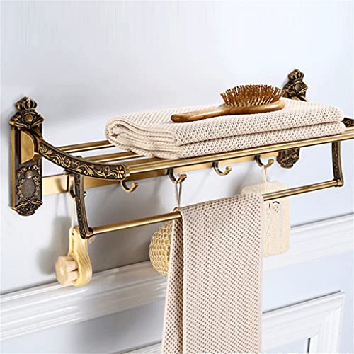 Laiton de bain supporte de serviette haut de gamme pliable et durable - 4