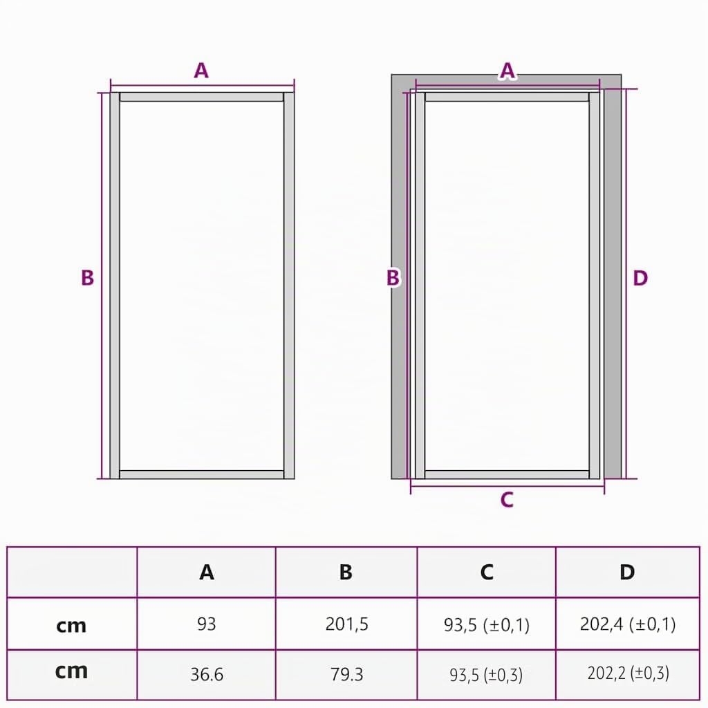 Porte d intérieur Noir 93x201,5 cm Trempé verre aluminium fin