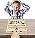 Juego de Mesa de Hockey 2 en 1, Juego de Air Hockey para Mesa,Adecuado para la interacción Entre Padres e Hijos, Actividades de reunión Familiar (la Parte Posterior es la Serpiente y la Escalera)