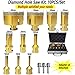 Antengdatool Dry/Wet Diamond Hole Saw Set - 10 Pieces/Box Porcelain/Tile Core Drill Bits Kit for Ceramic Marble Brick Granite Stones for Angle Grinder(6/8/10/12/16/20/25/35/55/68mm)