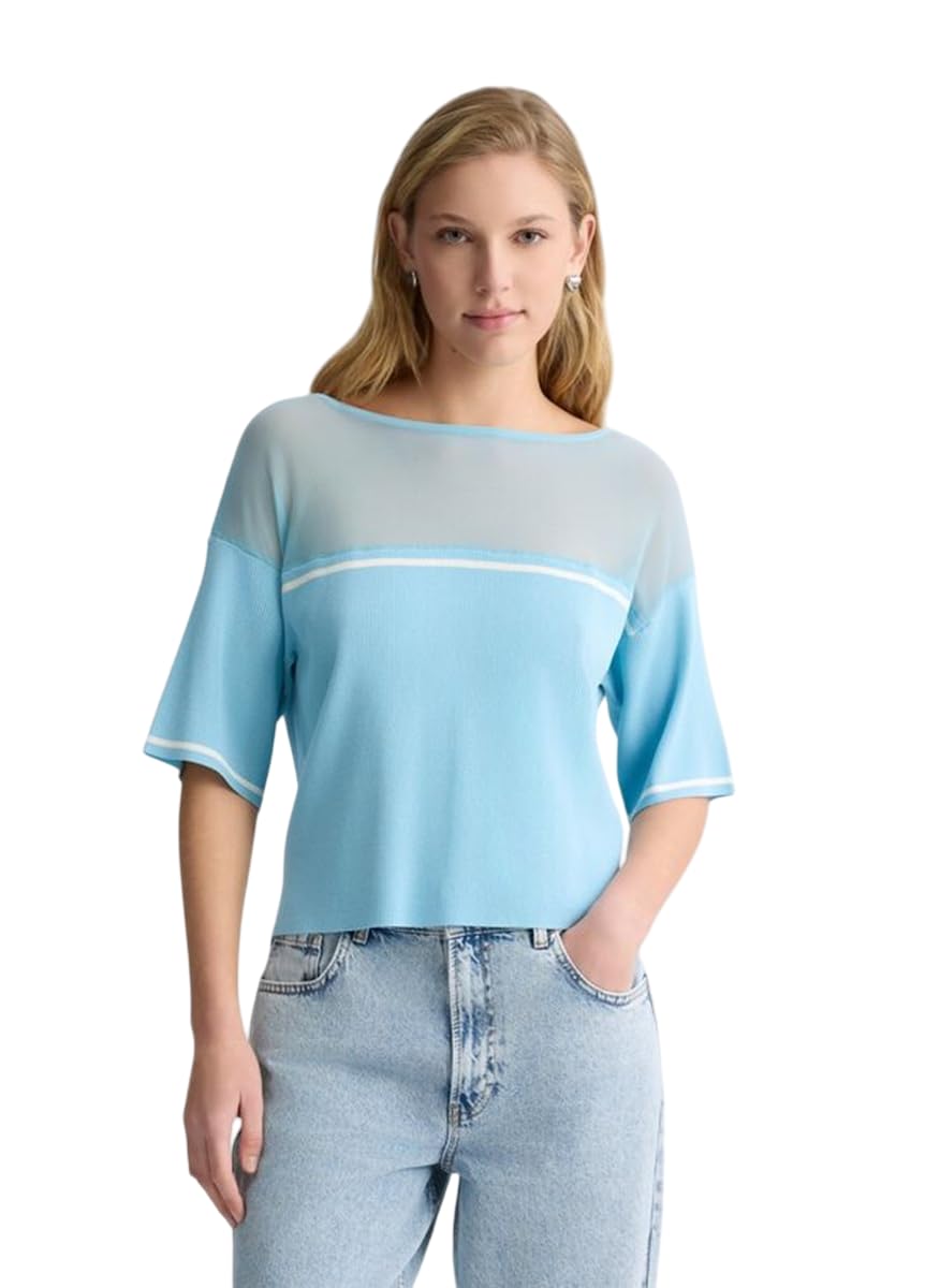 Liu Jo T-Shirt in Maglia sopra Trasparente TA5098
