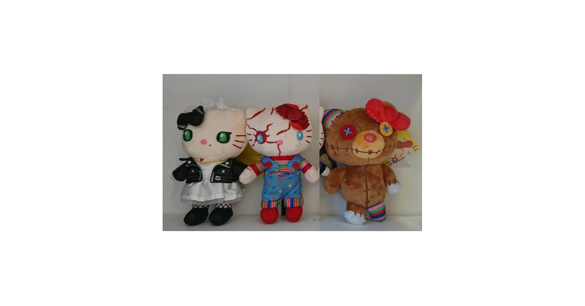 【再入荷】ハローキティチャッキーコラボ ぬいぐるみセット Amazon.co.jp: 691 キティ チャッキー ぬいぐるみマスコット