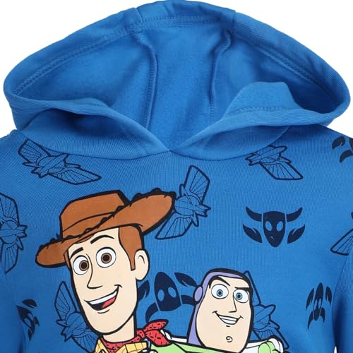 Disney Toy Story Woody and Buzz Lightyear Boys’ Pullover Hoodie for Toddler, Little and Big Kids - Blue4
