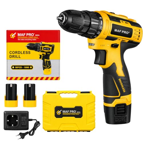 Image of MAF PRO 18V Small Drilling Machine for Home Use | Cordless Drill Machine | Wireless Drilling Machine | Drill Machine Battery Powered | Drill Machine Cordless