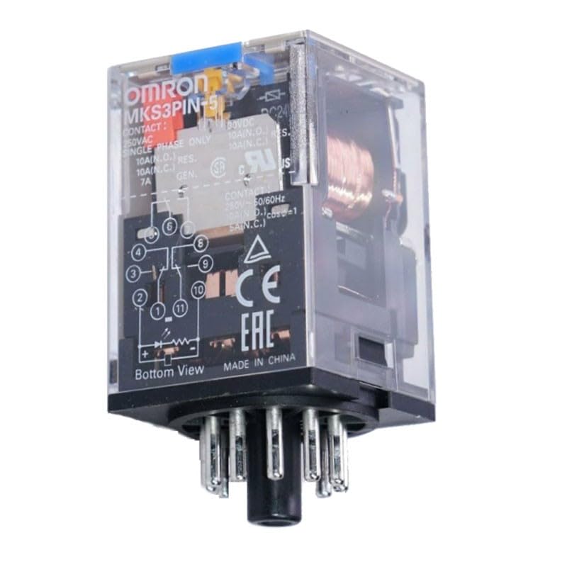 Relé 3PDT 10A Omron con indicador mecánico de activación