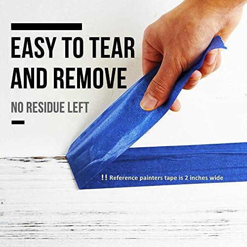 Lichamp 10-Piece Blue Painters Tape 1 Inch, Blue Masking Tape Bulk Multi Pack, 1 Inch X 55 Yards X 10 Rolls (550 Total Yards) #TOP3