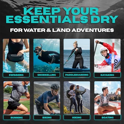 Image of DRENCH Waterproof Fanny Pack with Floating Phone Pouch, IPX8 Submersible Waist Pack Dry Bag for Swimming, Snorkeling, Kayaking & SUP, Waterproof Belt Bag for Beach, Travel & Water Sports