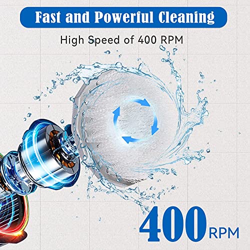 Electric Spin Scrubber, Osrgeuti 2023 New Cordless Shower Brush With 10 Replaceable Cleaner Brush And Adjustable Extension Handle, Power Bathroom Scrubber For Bathtub, Grout, Tile, Floor, Wall, Sink #TOP6